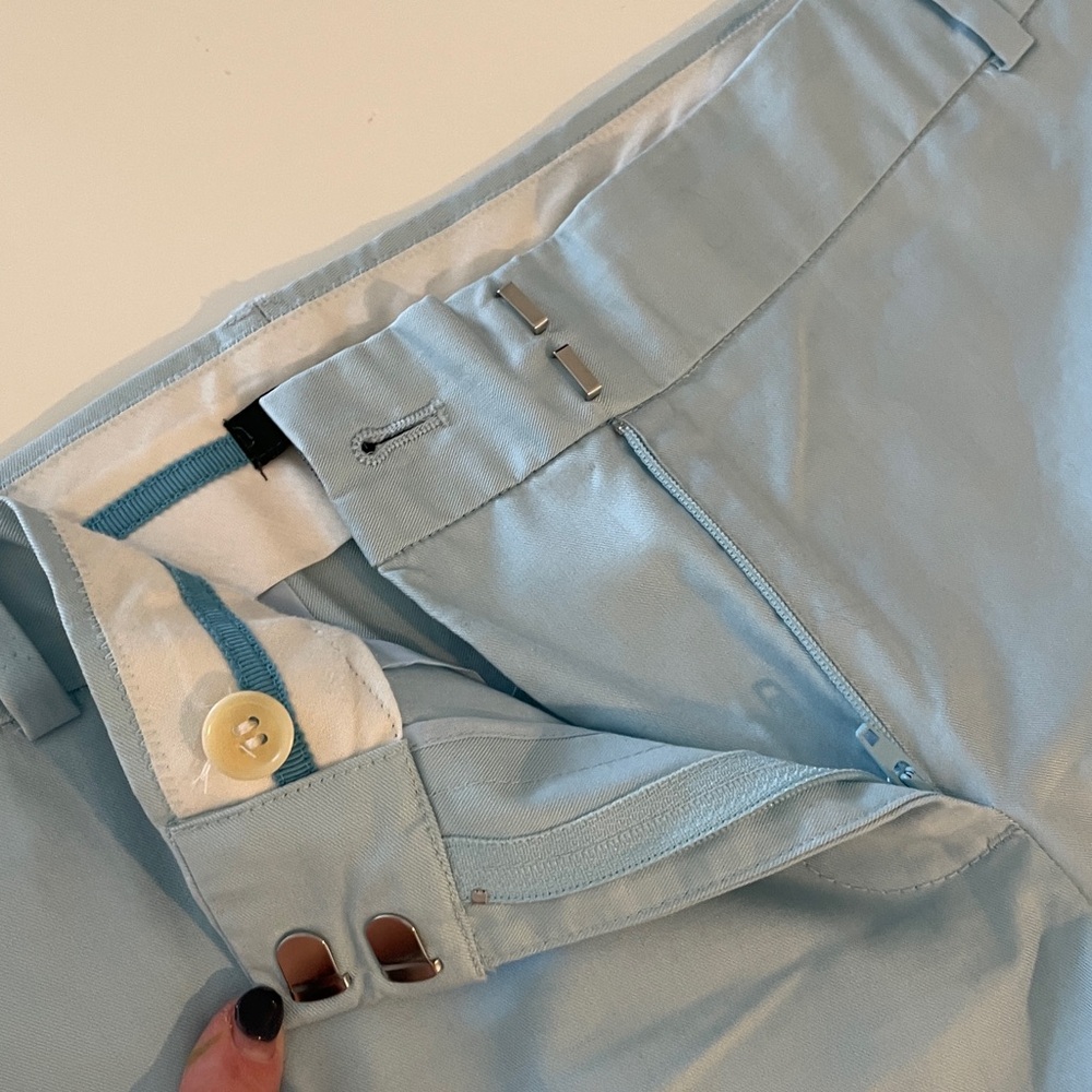 J. Crew Vintage Y2K Low Rise Wide-Leg Cuffed Pant Icy Pale Blue Size 8 - Picture 9 of 14